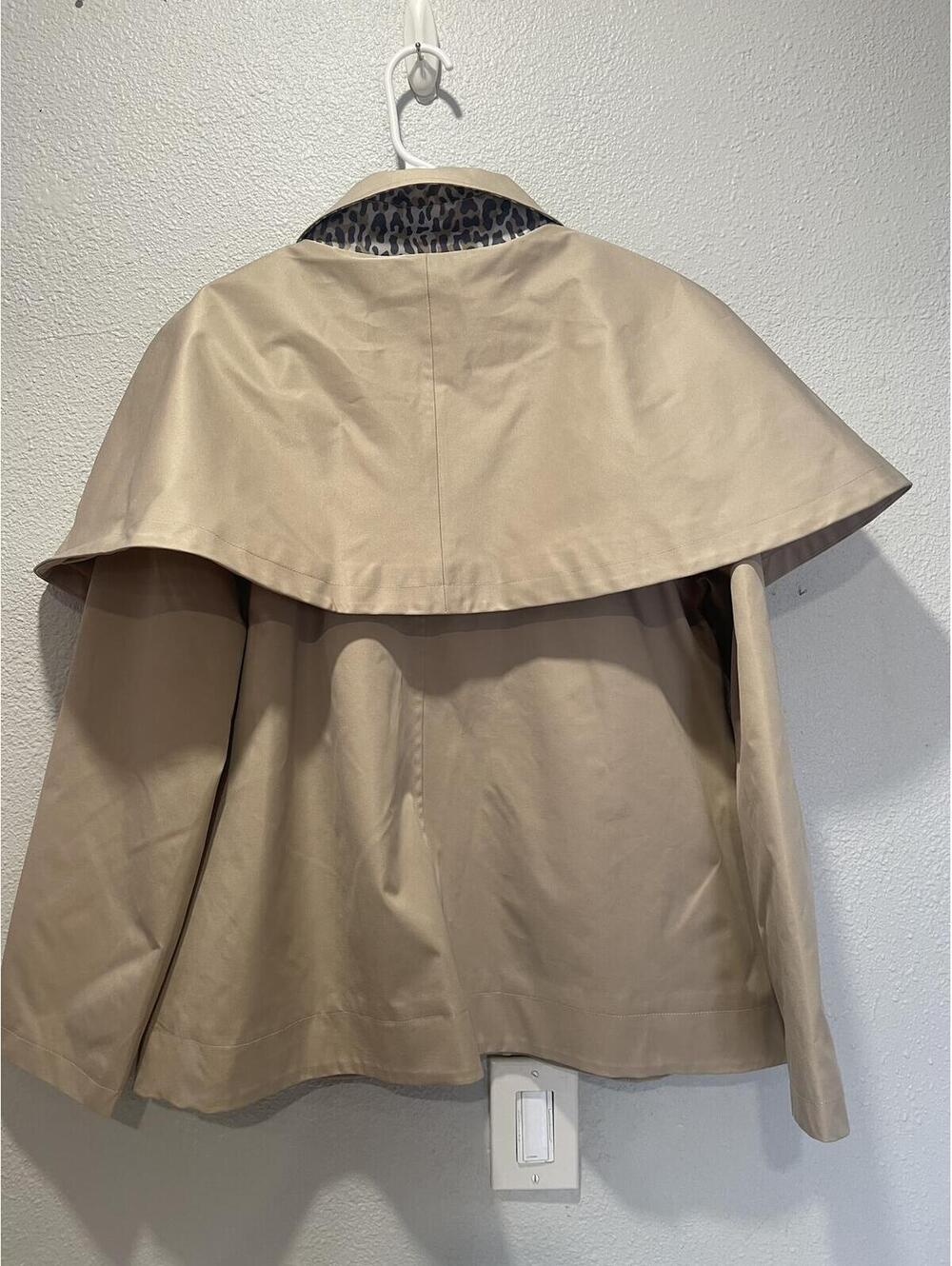 Sam Edelman Water Repellent Beige Cape Jacket - Picture 2 of 4